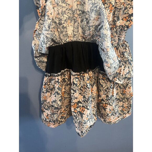 American Eagle Mini Tie Floral V-Neck Floral Dress Size X-Small, Boho Summer - Picture 5 of 9